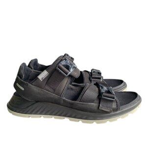 ECCO Exowrap 2S Men’s 44 US 10/10.5 Black Sandals Buckle‎ Strap Comfort Outdoor